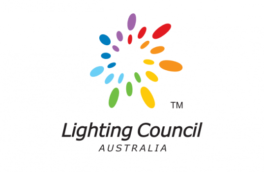 radiating rainbow lighting council logo